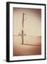 Electricity Cable on Beach-Steve Allsopp-Framed Photographic Print