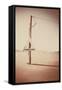 Electricity Cable on Beach-Steve Allsopp-Framed Stretched Canvas