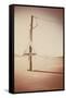 Electricity Cable on Beach-Steve Allsopp-Framed Stretched Canvas