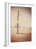 Electricity Cable on Beach-Steve Allsopp-Framed Photographic Print