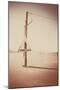 Electricity Cable on Beach-Steve Allsopp-Mounted Photographic Print