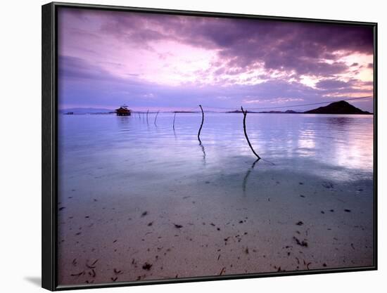 Electricity Cable Supplying Stilt House off Remote Island, Lesser Sunda Archipelago, Indonesia-Jay Sturdevant-Framed Photographic Print