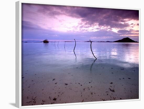 Electricity Cable Supplying Stilt House off Remote Island, Lesser Sunda Archipelago, Indonesia-Jay Sturdevant-Framed Photographic Print