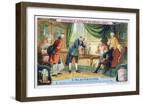 Electricity Demonstration, London, 1766-null-Framed Giclee Print