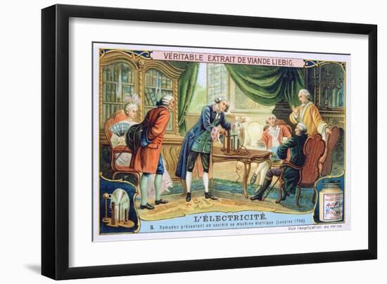 Electricity Demonstration, London, 1766-null-Framed Giclee Print