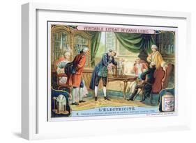 Electricity Demonstration, London, 1766-null-Framed Giclee Print