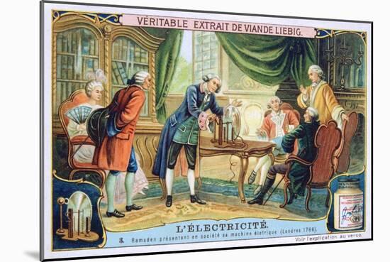 Electricity Demonstration, London, 1766-null-Mounted Giclee Print