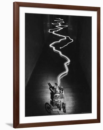 Electricity Emitted from Machine at MIT, Boston, MA-Alfred Eisenstaedt-Framed Photographic Print