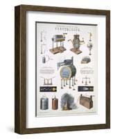 Electricity, illustrations of Natural Philosophy, published in 'Popular Diagrams'-John Emslie-Framed Giclee Print