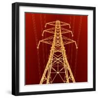 Electricity Pylon-Kevin Curtis-Framed Premium Photographic Print