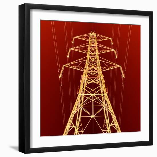 Electricity Pylon-Kevin Curtis-Framed Premium Photographic Print