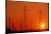Electricity Transmission Lines At Sunset-David Nunuk-Mounted Photographic Print