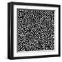 Electronic Monochrome Black And White Background Texture-pzAxe-Framed Art Print