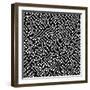 Electronic Monochrome Black And White Background Texture-pzAxe-Framed Art Print