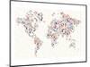 Electronics World Map-null-Mounted Art Print