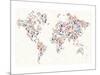 Electronics World Map-null-Mounted Art Print