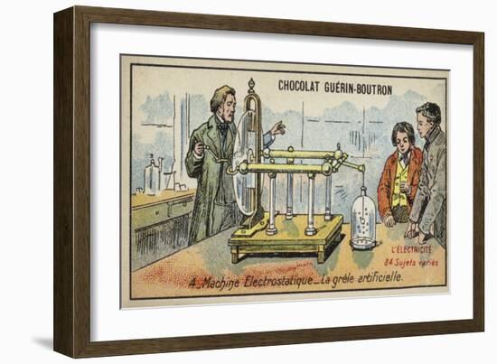 Electrostatic Machine Producing Artificial Hail-null-Framed Giclee Print