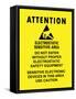 Electrostatic Sensitive Area ESD Warning Sign Poster Print-null-Framed Stretched Canvas