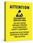 Electrostatic Sensitive Area ESD Warning Sign Poster Print-null-Stretched Canvas