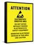 Electrostatic Sensitive Area ESD Warning Sign Poster Print-null-Framed Stretched Canvas