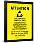 Electrostatic Sensitive Area ESD Warning Sign Poster Print-null-Framed Poster