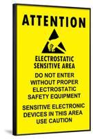 Electrostatic Sensitive Area ESD Warning-null-Framed Art Print