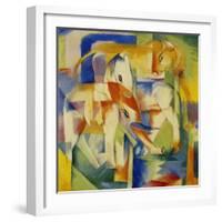 Elefant, Pferd, Rind, 1914-Franz Marc-Framed Giclee Print