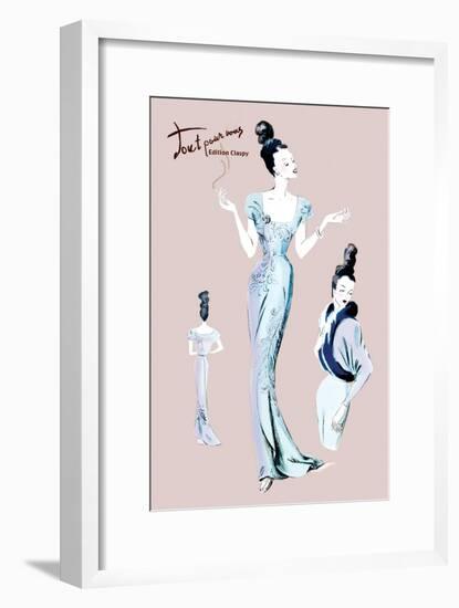 Elegance with an Up-Do-null-Framed Art Print