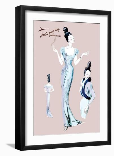 Elegance with an Up-Do-null-Framed Art Print