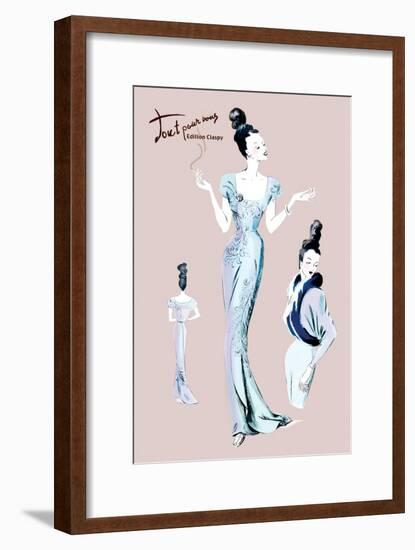 Elegance with an Up-Do-null-Framed Art Print