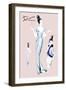 Elegance with an Up-Do-null-Framed Art Print