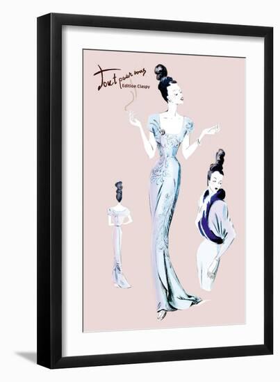 Elegance with an Up-Do-null-Framed Art Print