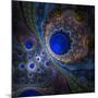 Elegant Abstract Fractal Background on the Black-Silversky-Mounted Art Print