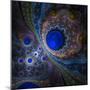 Elegant Abstract Fractal Background on the Black-Silversky-Mounted Premium Giclee Print