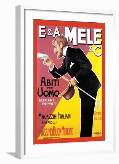 Elegant and Fashionable Men Wear Mele-Aleardo Villa-Framed Art Print