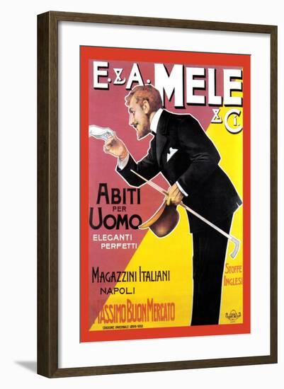 Elegant and Fashionable Men Wear Mele-Aleardo Villa-Framed Art Print