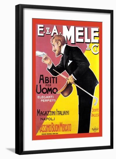 Elegant and Fashionable Men Wear Mele-Aleardo Villa-Framed Art Print