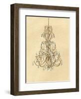 Elegant Chandelier I-Laurencon-Framed Art Print