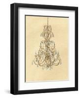 Elegant Chandelier I-Laurencon-Framed Art Print