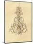 Elegant Chandelier I-Laurencon-Mounted Art Print