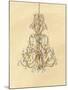 Elegant Chandelier I-Laurencon-Mounted Art Print