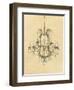 Elegant Chandelier II-Laurencon-Framed Art Print