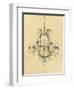 Elegant Chandelier II-Laurencon-Framed Art Print