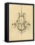 Elegant Chandelier II-Laurencon-Framed Stretched Canvas