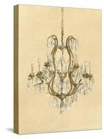 Elegant Chandelier II-Laurencon-Stretched Canvas