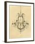 Elegant Chandelier II-Laurencon-Framed Art Print