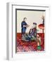 Elegant Chinese Lady Smelling a Flower-null-Framed Giclee Print