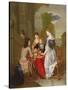 Elegant Company Playing Backgammon-Nicolas Arnoult-Stretched Canvas