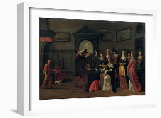 Elegant Company Playing the Game of La Main Chaude in an Interior-Christoffel Jacobsz Van Der Lamen-Framed Giclee Print