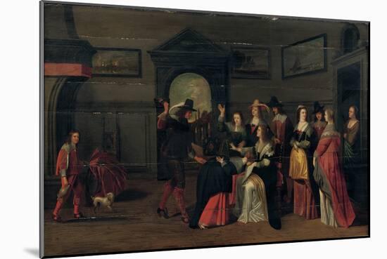 Elegant Company Playing the Game of La Main Chaude in an Interior-Christoffel Jacobsz Van Der Lamen-Mounted Giclee Print